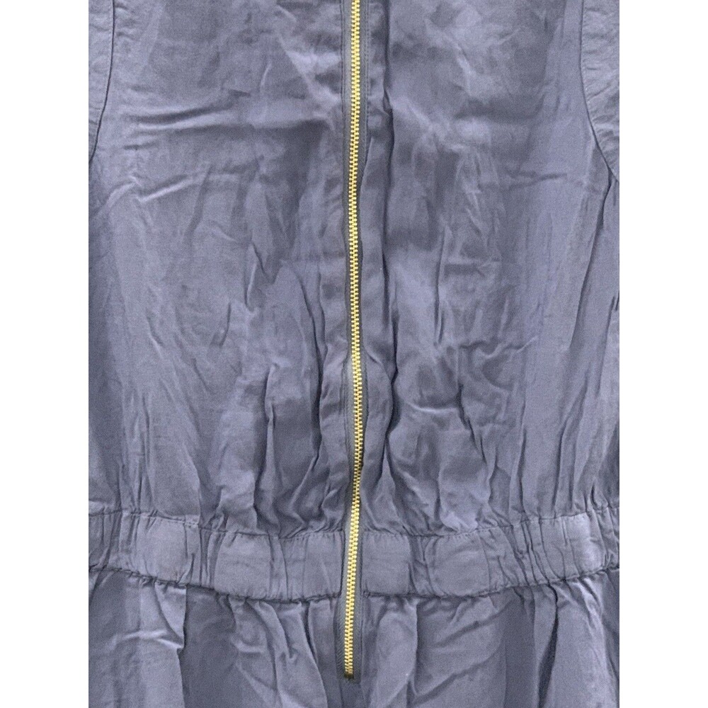 Converse Pleated Flowy Skater Mini Tank Dress Medium Blue Gray Rayon Athleisure - Picture 6 of 16